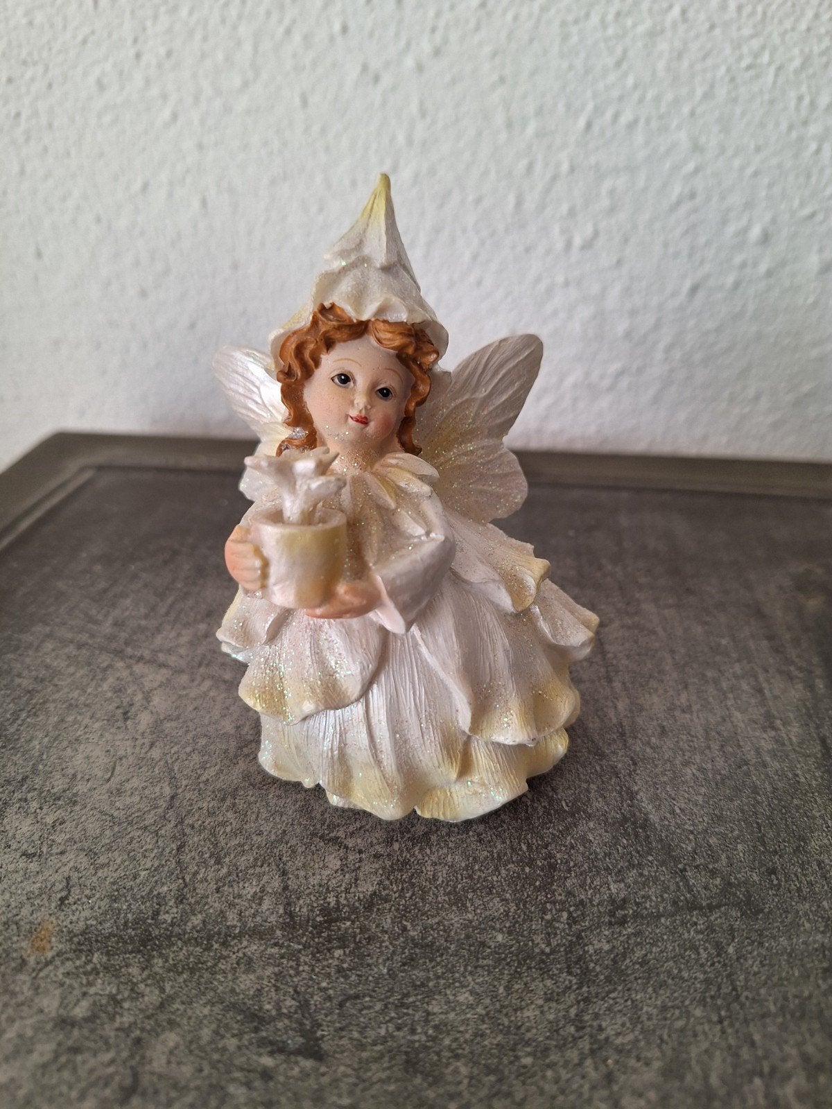 Schattig elfje beeldje met glitter - Fantasy decoratie, Ophalen of Verzenden, Gebruikt, Fantasy