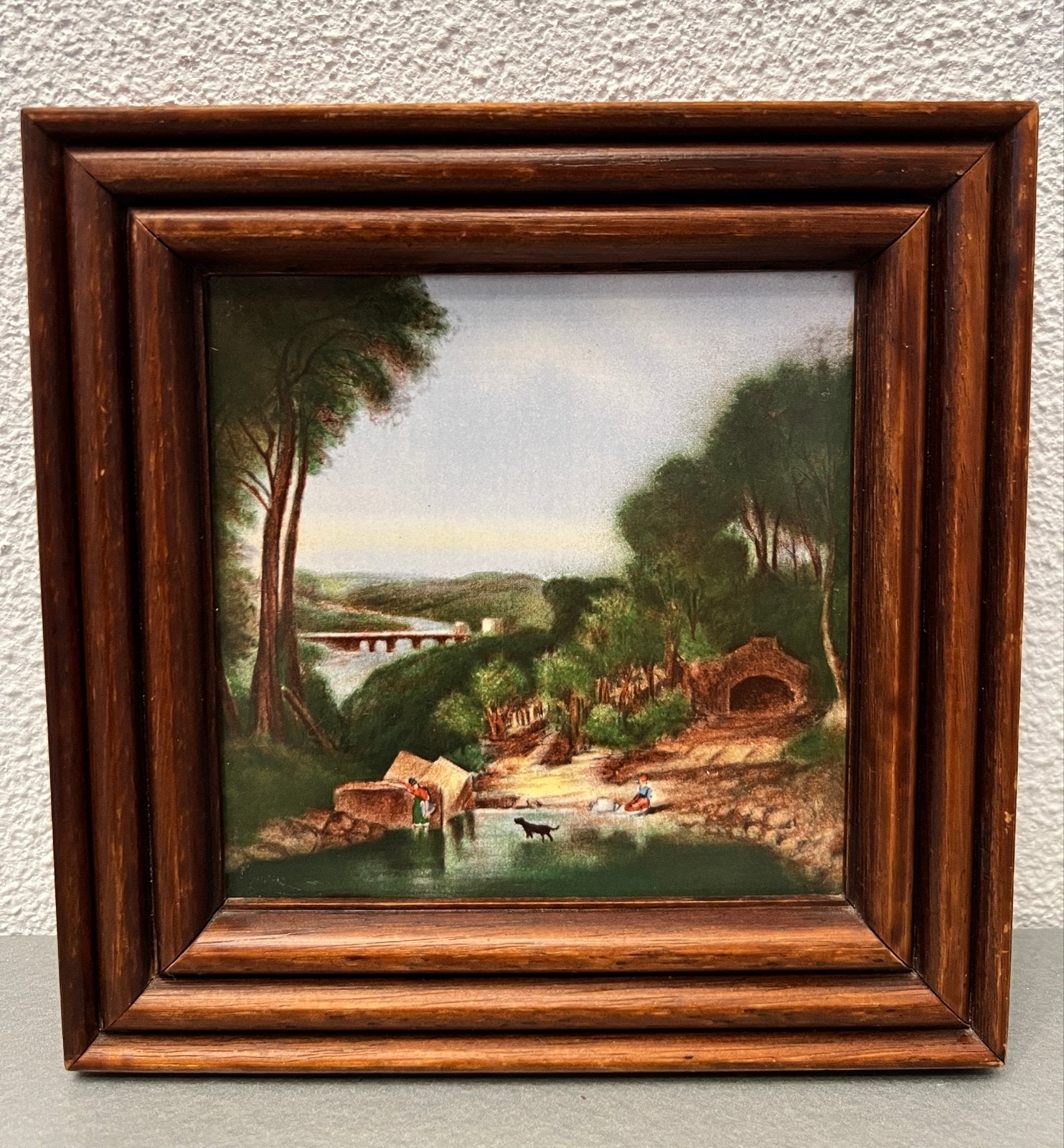 Villeroy & Boch Tegeltableau Landschap in Houten Lijst, Ophalen of Verzenden