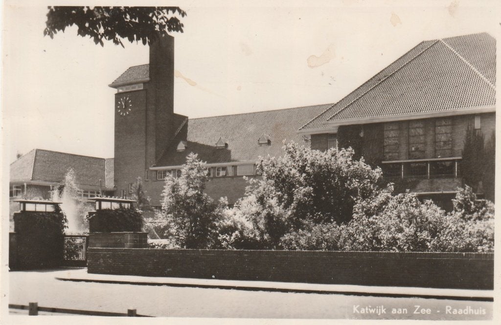 katwijk- raadhuis, Ophalen of Verzenden, 1940 tot 1960, Zuid-Holland