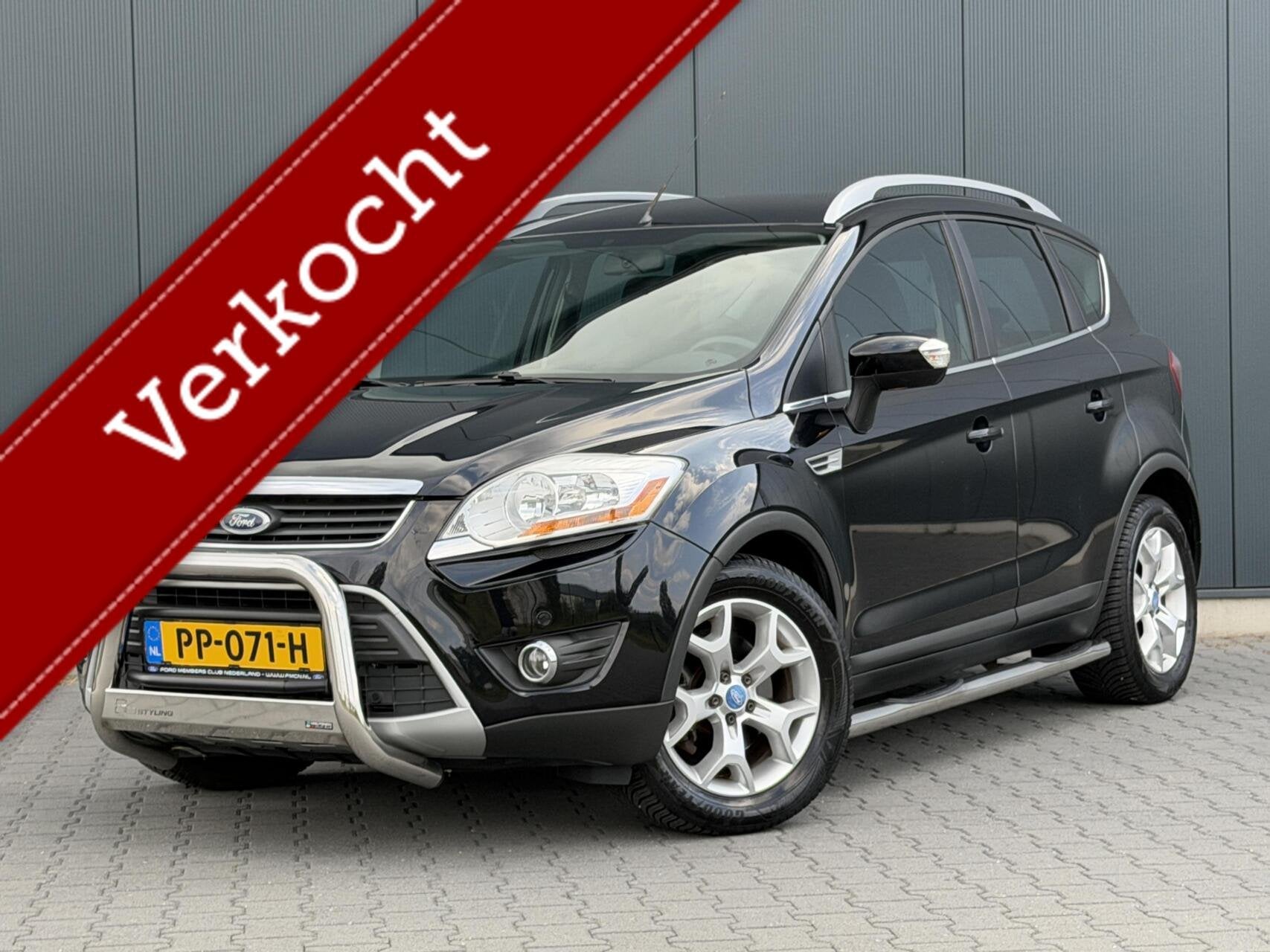 Ford Kuga 2.5 20V Titanium 200PK - Goed Onderhouden - Trekha, Stof, Gebruikt, Zwart, 10 km/l
