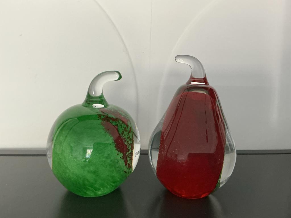 Glazen decoratieve appel en peer, Ophalen of Verzenden
