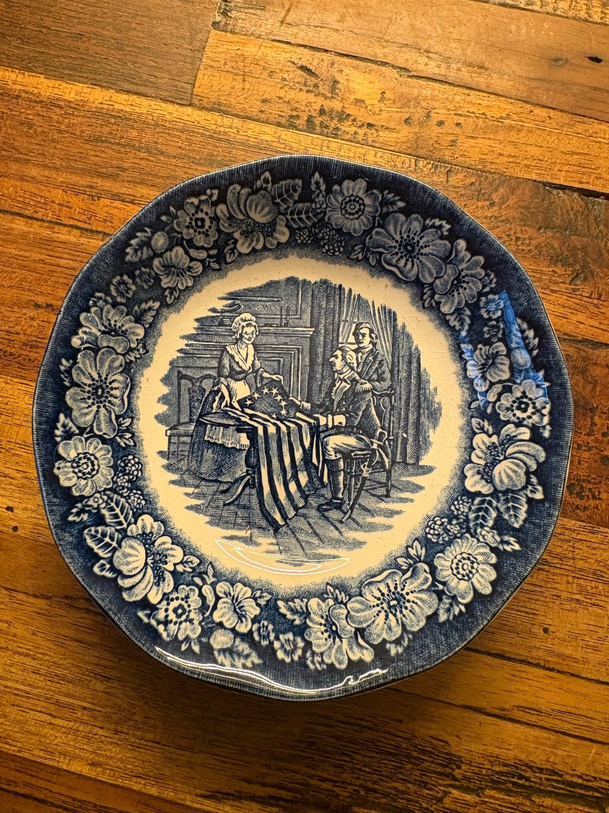 Liberty Blue Betsy Ross bord - Historische Scènes, Ophalen of Verzenden