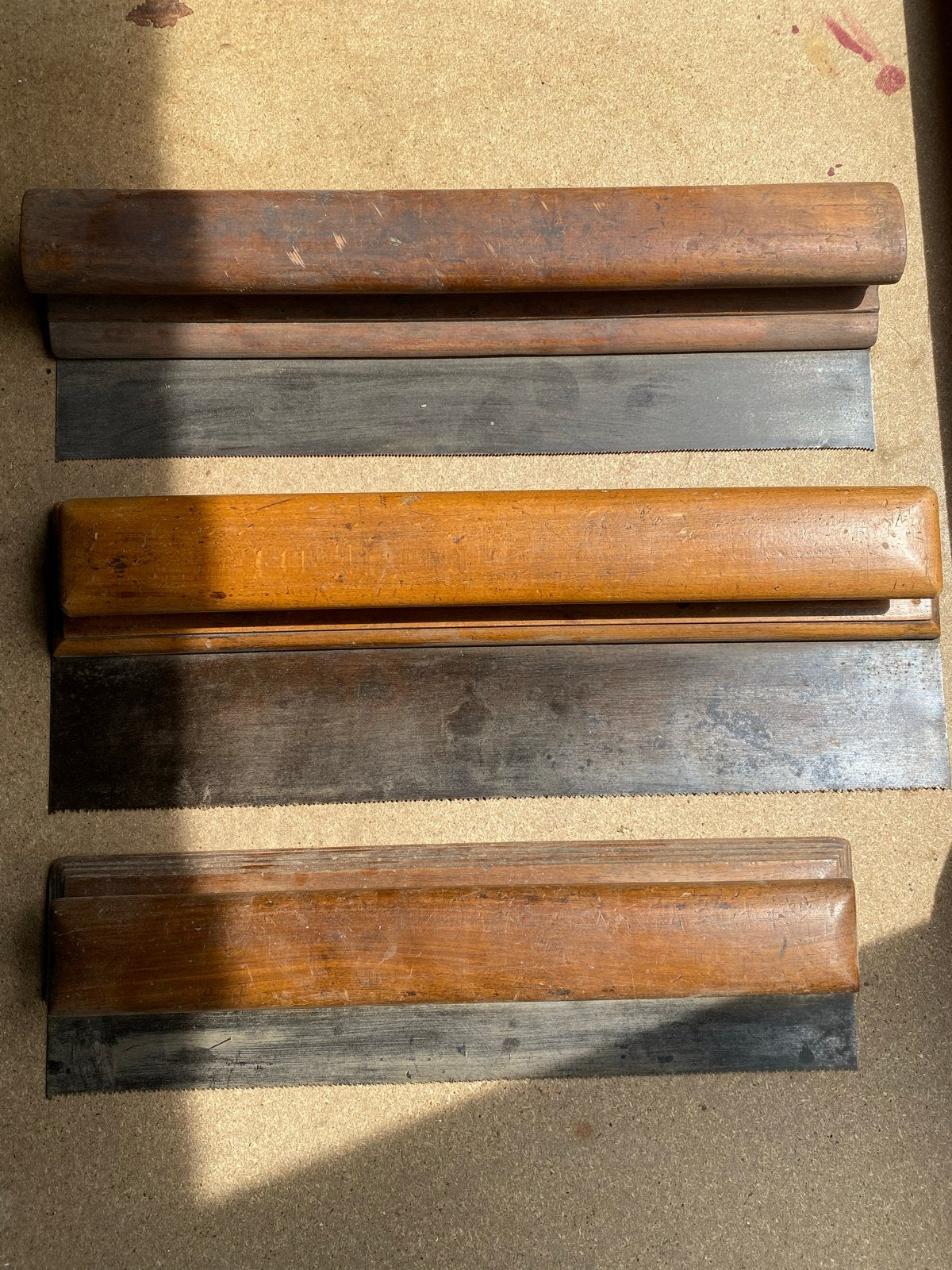 Set van 3 oude houtbewerkingszagen met houten handvat, Antiek en Kunst, Verzenden