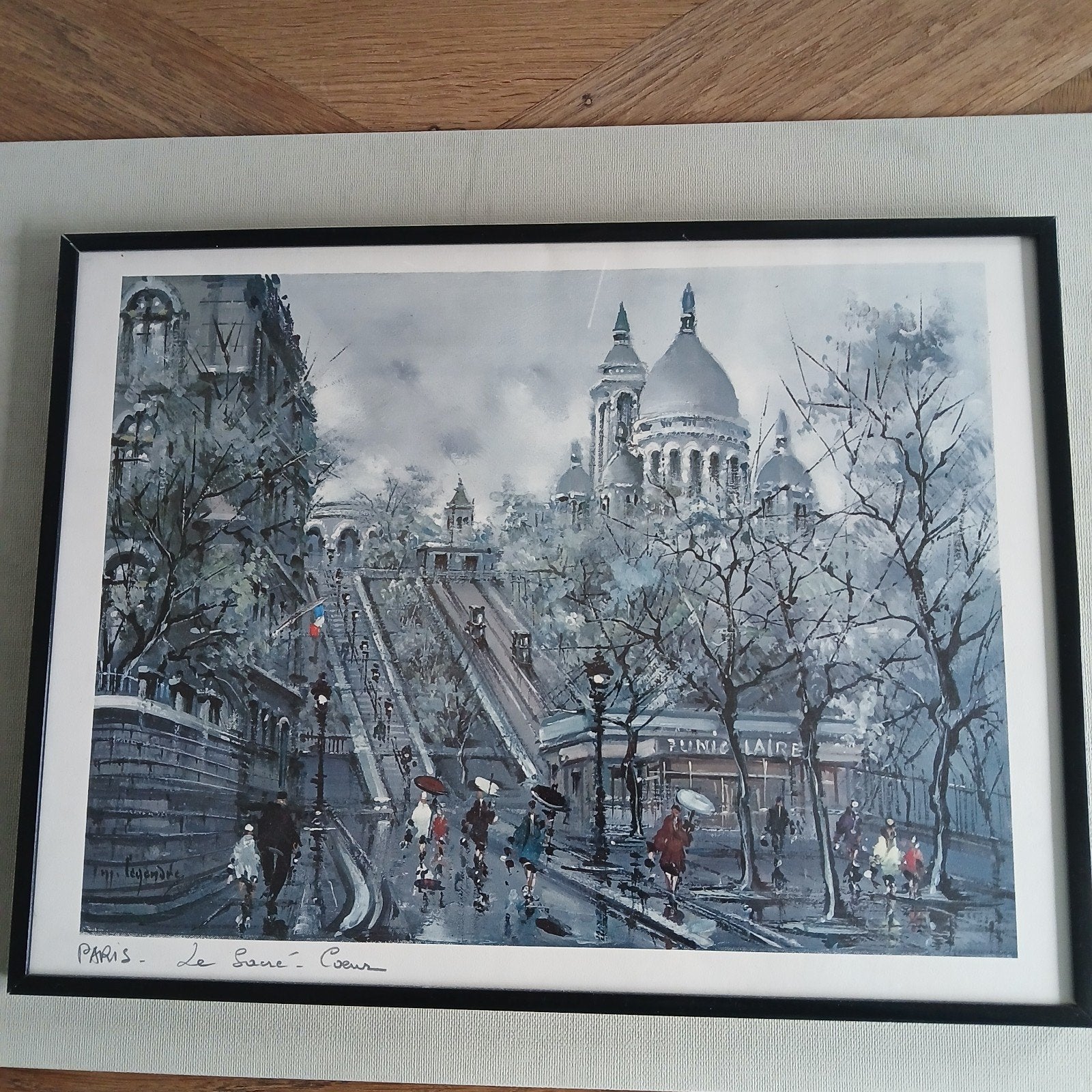 Schilderij 'Paris - Le Sacre Coeur  gesigneerd door Legrand,, Antiek en Kunst, Ophalen