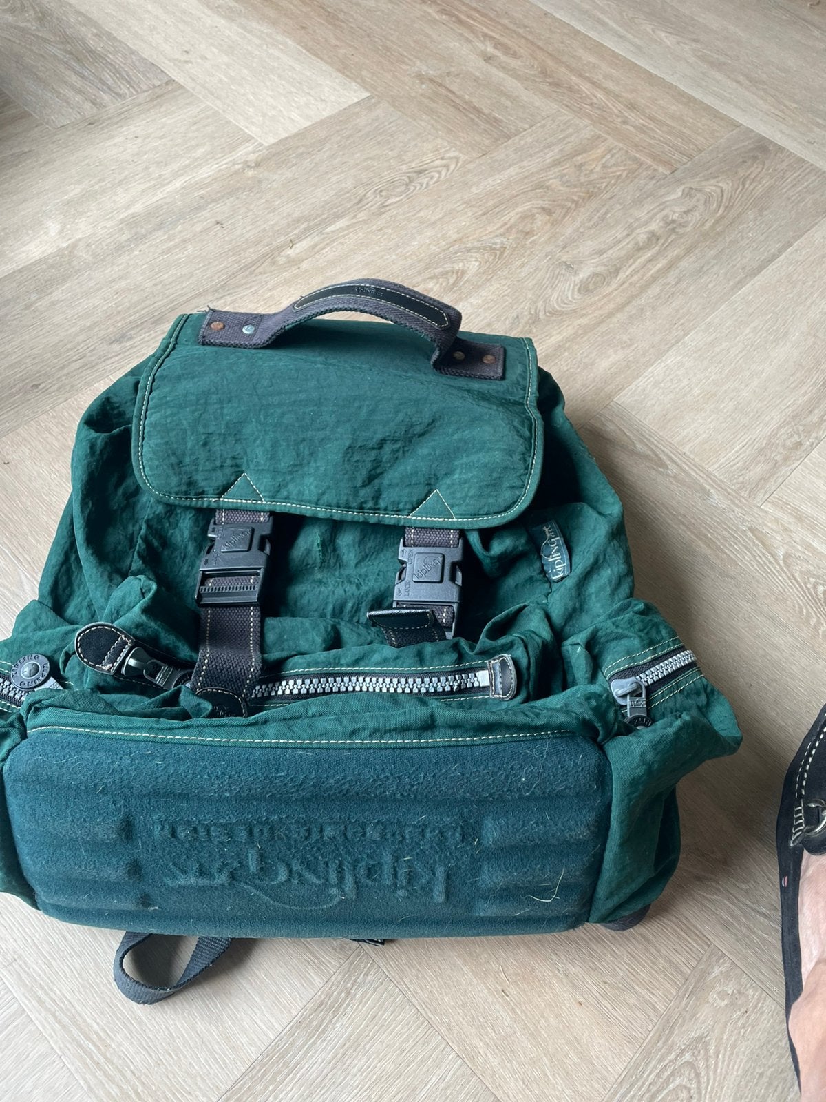 Kipling rugtas. Donker groen, Ophalen of Verzenden, Gebruikt, Groen