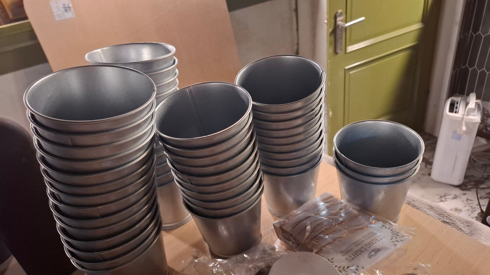 IKEA Bloempotjes, Emmertjes, Bakjes - ca. 50 stuks, Ophalen of Verzenden, Rond, Hout, Minder dan 30 cm