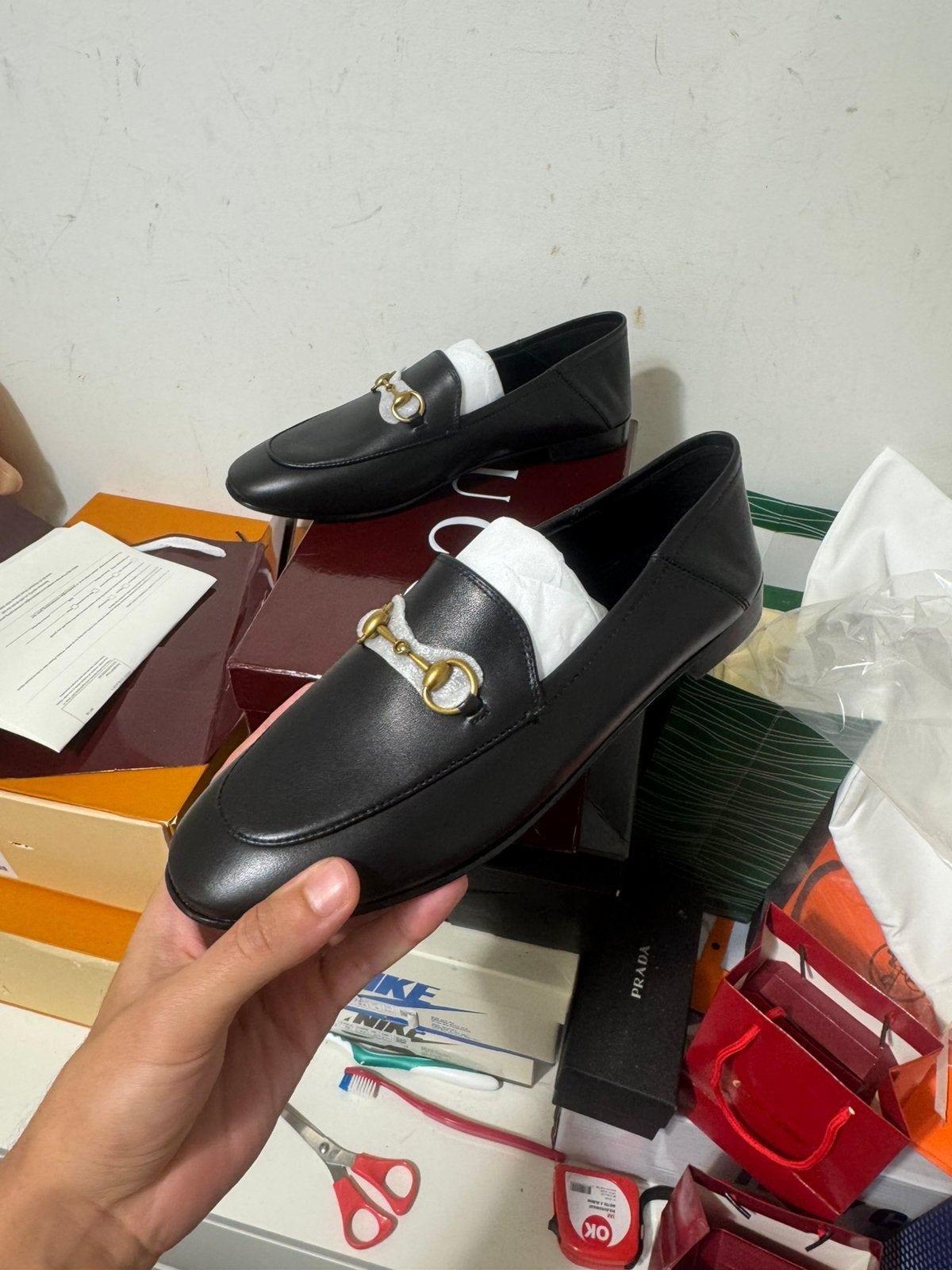 Gucci Jordaan Horsebit Leather Loafers zwart, Kleding | Dames, Schoenen, Ophalen of Verzenden, Nieuw, Zwart