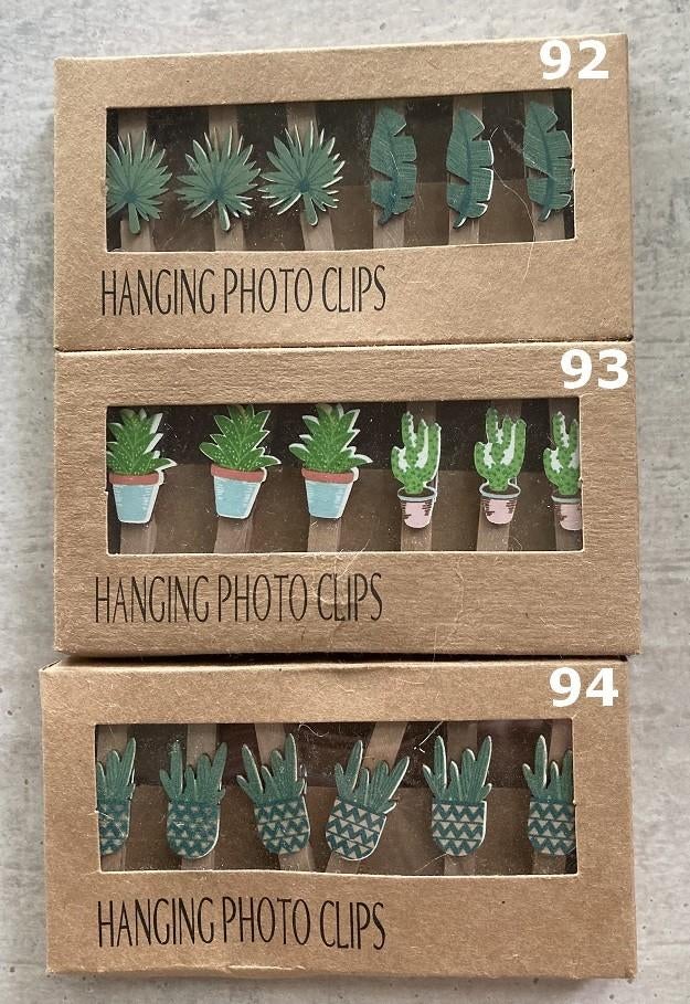 HOUT DECO 92-94 div CACTUS – BLADEREN FOTOCLIPS NIEUW, -, -, Nieuw, Ophalen of Verzenden