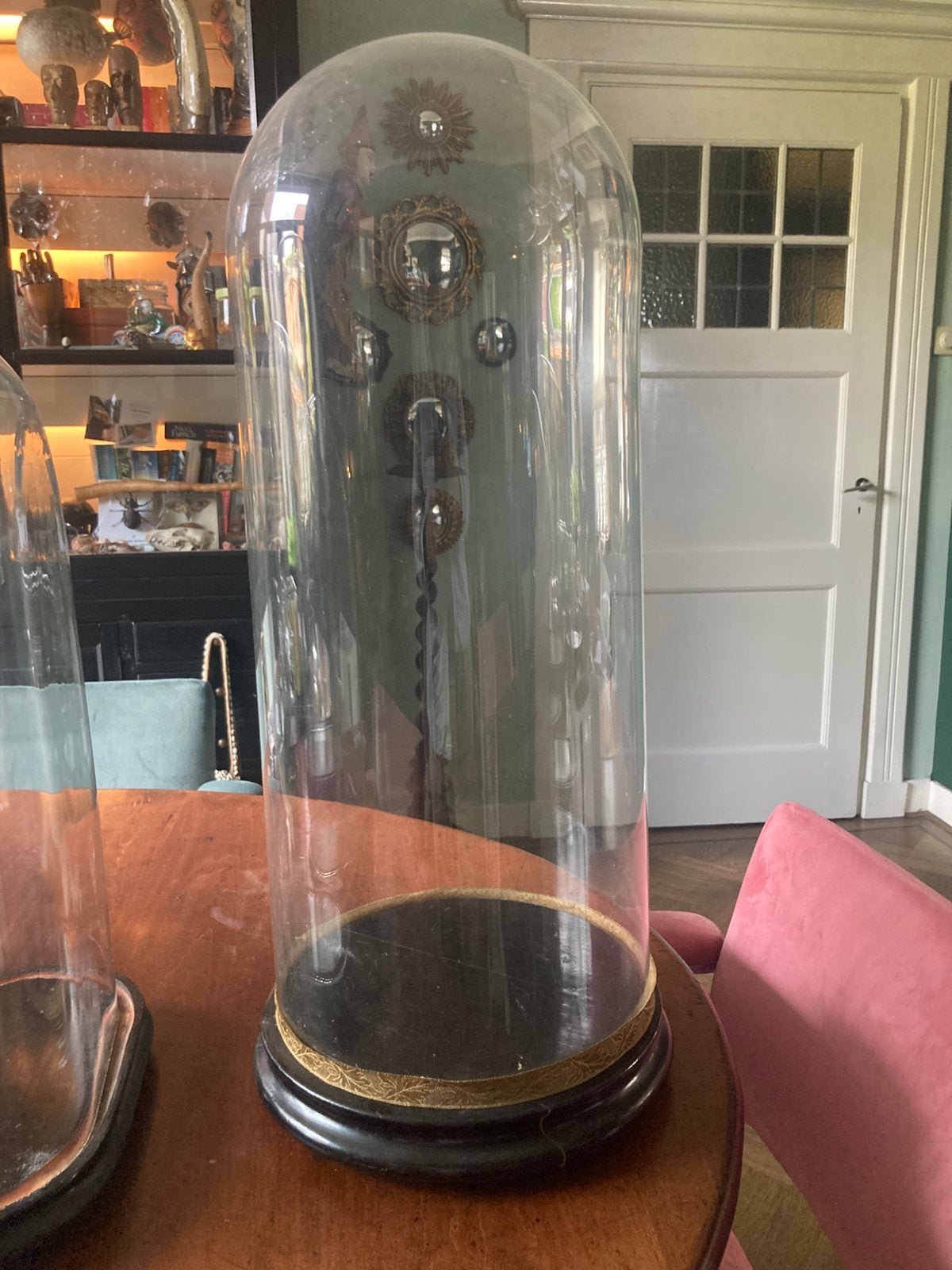 Grote antieke handgeblazen glazen stolp, Antiek en Kunst, Antiek | Woonaccessoires, Ophalen of Verzenden