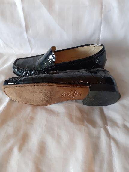 Clarus-lavorazione artigiana crocodile blue instapper mt 37, Blauw, Instappers, Nieuw, Ophalen of Verzenden