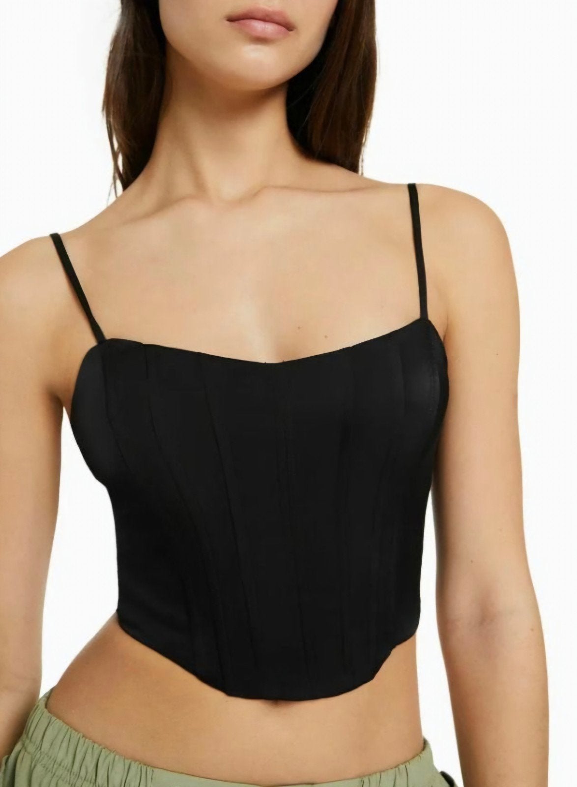 korset top. maat 40, Maat 38/40 (M), Verzenden, Zwart, Bershka