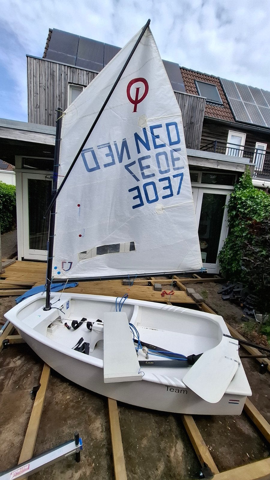 Optimist Wedstrijd uitvoering (Winner) + Meetbrief & Trailer, Optimist, Ophalen, Gebruikt, Winner