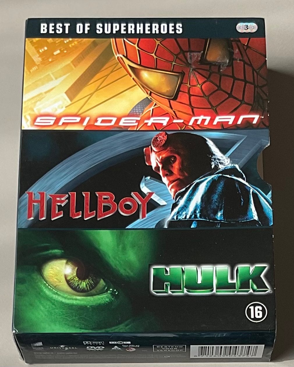 Best of Superheroes: Spider-Man, Hellboy, Hulk DVD Boxset, Engels, Vanaf 16 jaar, Nederlands, Actie