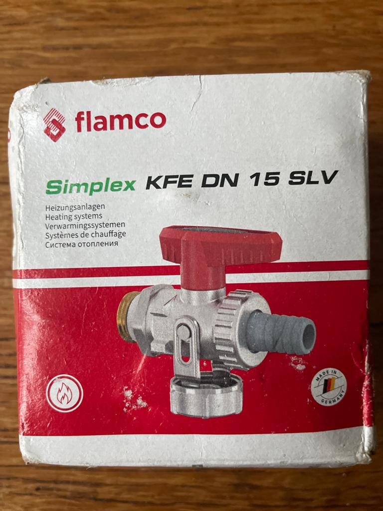 Flamco Simplex KFE DN 15 SLV, vul- en aftapkraan, Doe-het-zelf en Verbouw, Ophalen, Minder dan 30 cm, Overige typen, Nieuw