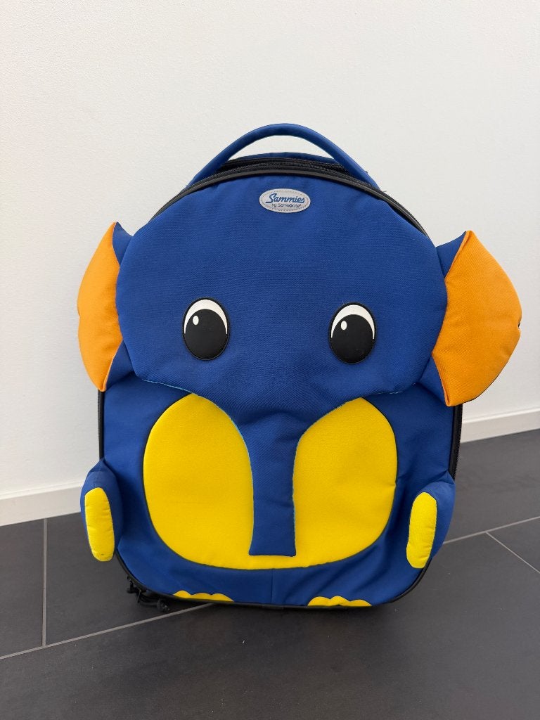 Kinderkoffer samsonite sammie, 50 tot 60 cm, Zo goed als nieuw, Zacht kunststof, 35 tot 45 cm