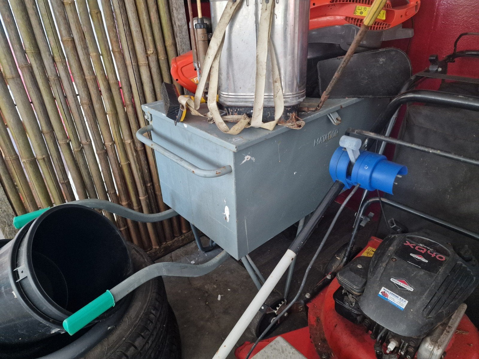 Kruiwagen met gereedschapbak: Matador, zgan, afsluitbaar, Doe-het-zelf en Verbouw, Transportwagens, Transportkar, 100 liter of meer