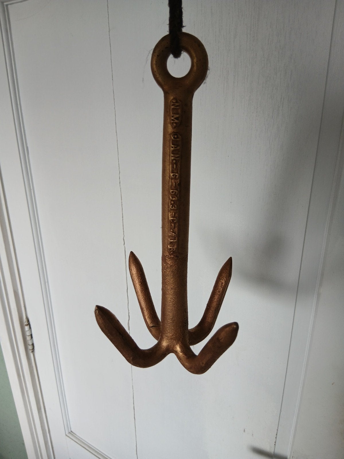 Bronzen enterhaak scheeps antiek, Ophalen of Verzenden