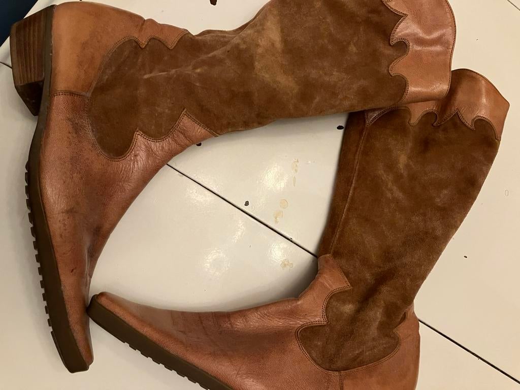 Laarzen Dick Boons maat 41, Kleding | Dames, Schoenen, Hoge laarzen, Beige, Ophalen of Verzenden, Gedragen