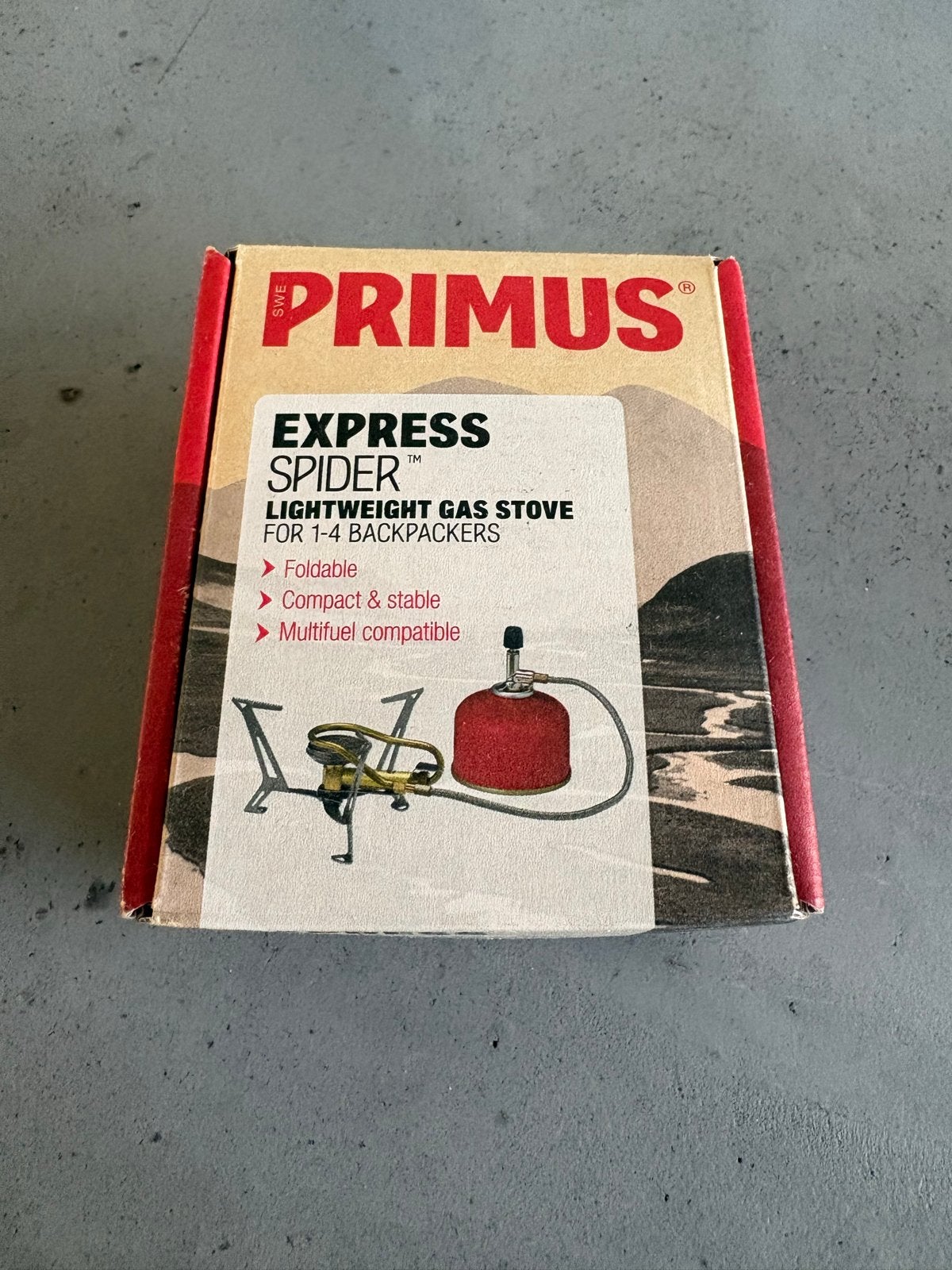 Nieuwe Primus Express Spider Lichtgewicht Gasbrander, Caravans en Kamperen, Ophalen of Verzenden, Zo goed als nieuw