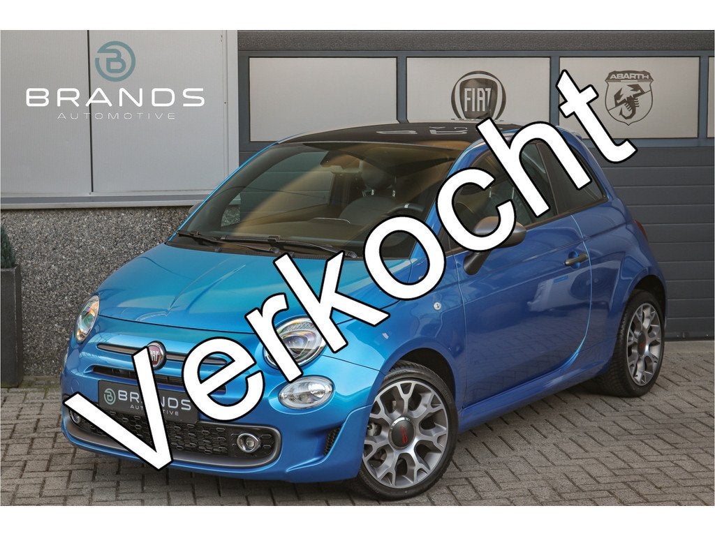 Fiat 500 1.0 Hybrid Sport 1e eig Vol opties Uniek Garantie, Auto's, Gebruikt, Zwart, Met garantie (alle), Leder en Stof