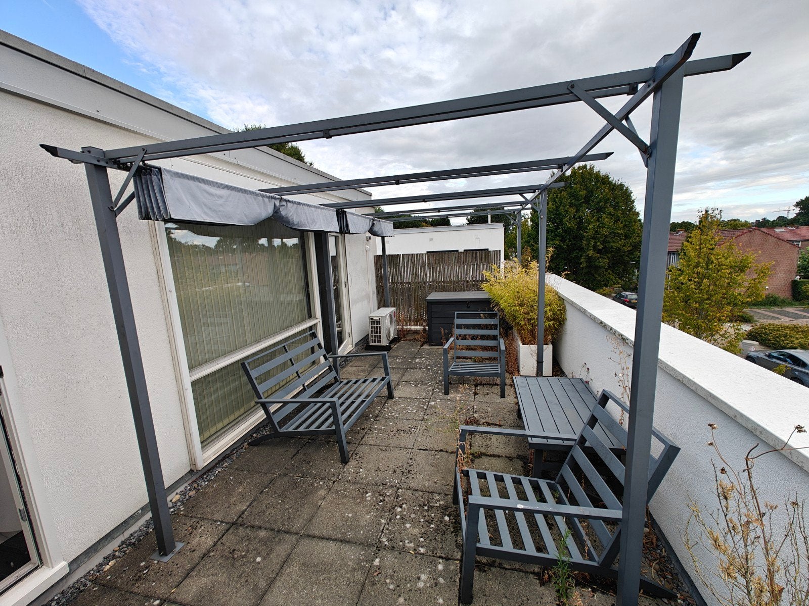 Dubbel schaduwframe met doek en rails - Goede staat, Ophalen, Zo goed als nieuw, Overige typen