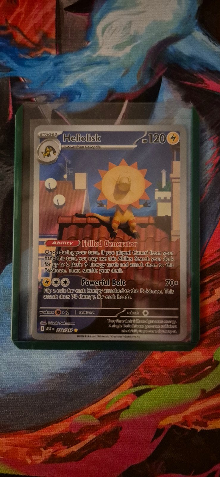 Pokémon kaart: Heliolisk (IR) 229/217, Ophalen of Verzenden, Nieuw, Losse kaart, Foil