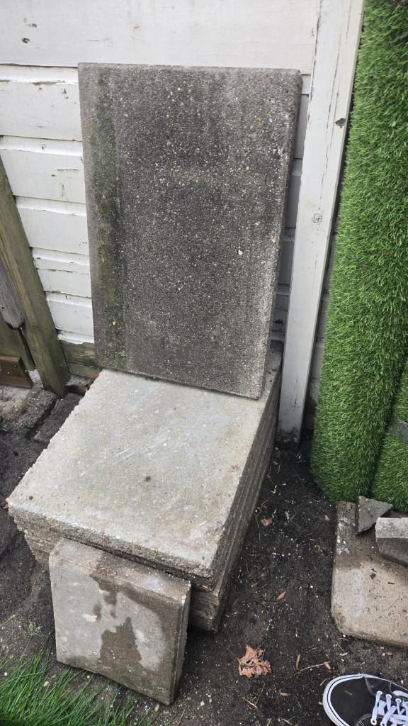 20 rechthoekige tegels (30x60), Tuin en Terras, Tegels en Klinkers, Ophalen, Gebruikt, Minder dan 5 m², Beton