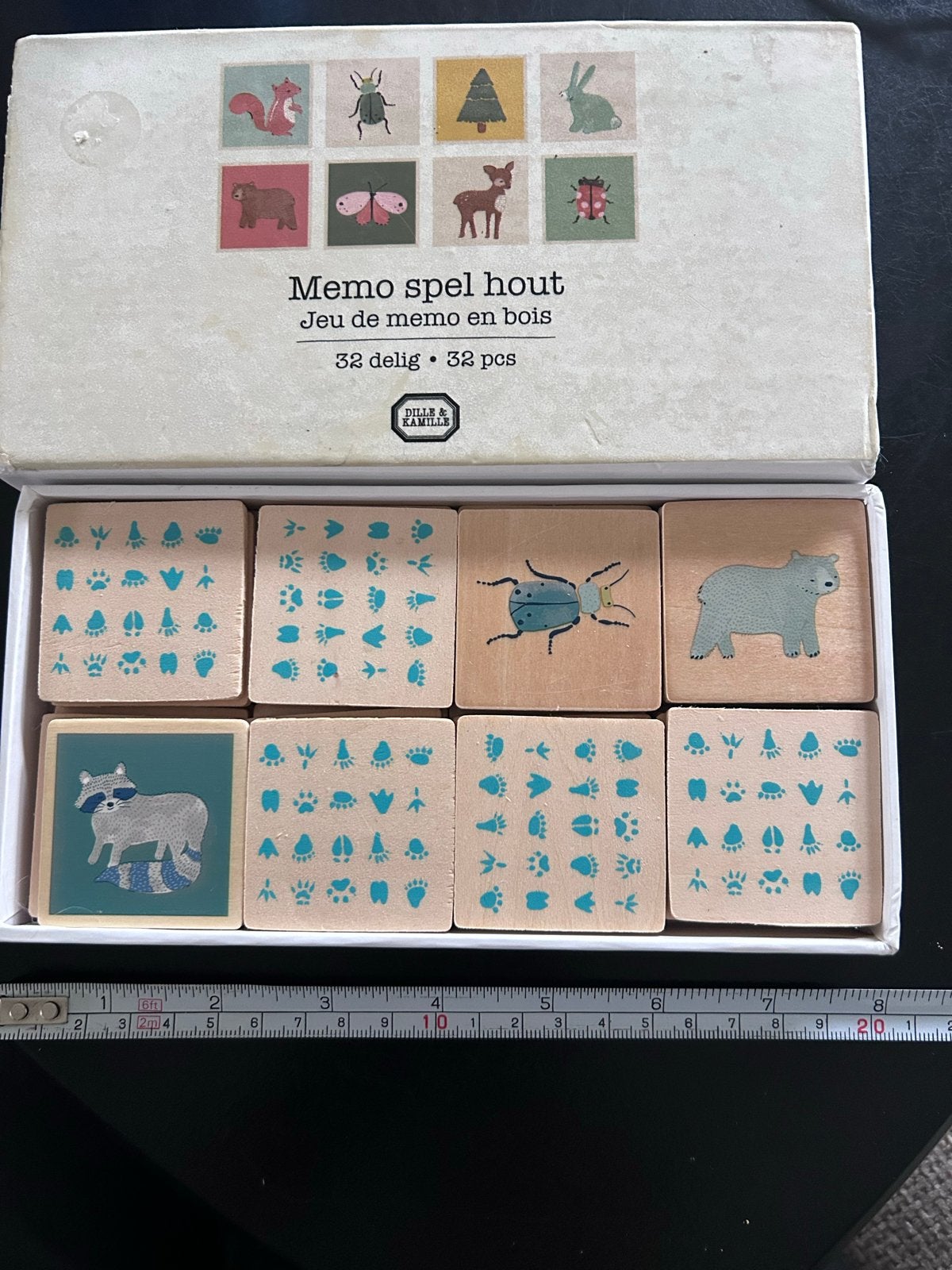 Houten Memo Spel Dille & Kamille - 32 delig, Ophalen of Verzenden, Zo goed als nieuw, Overige typen