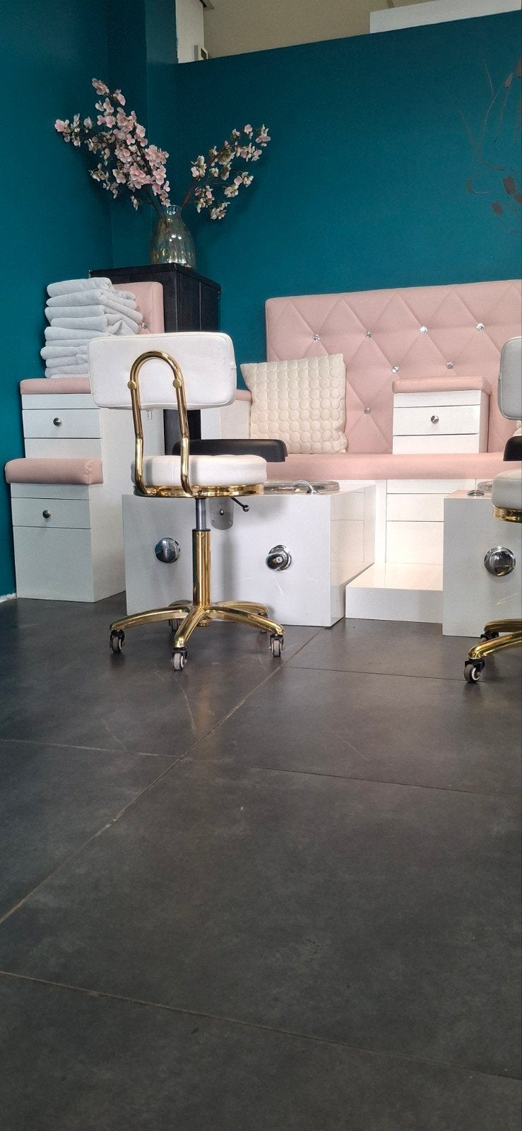Dubbele pedicurebank, gebruikt., Ophalen