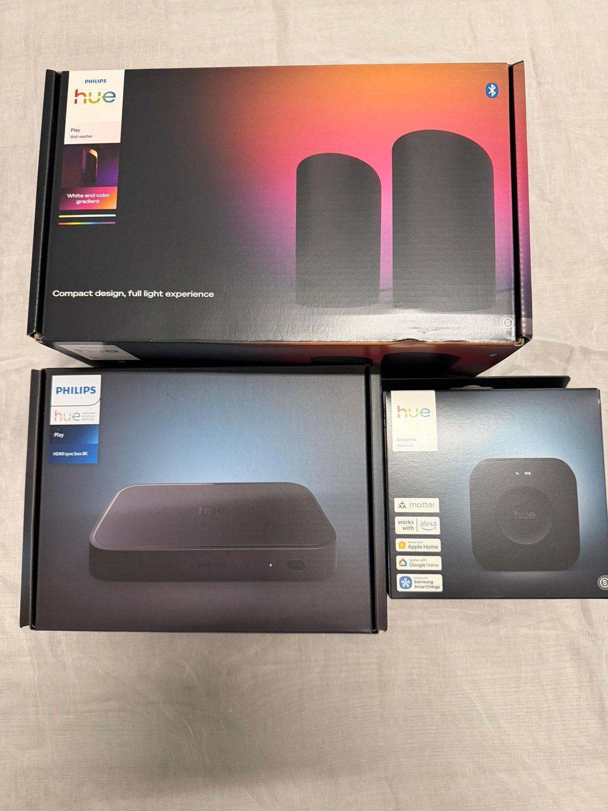 Philips Hue Entertainment Set: Play Gradient, Sync Box, Brid, Ophalen of Verzenden, Nieuw