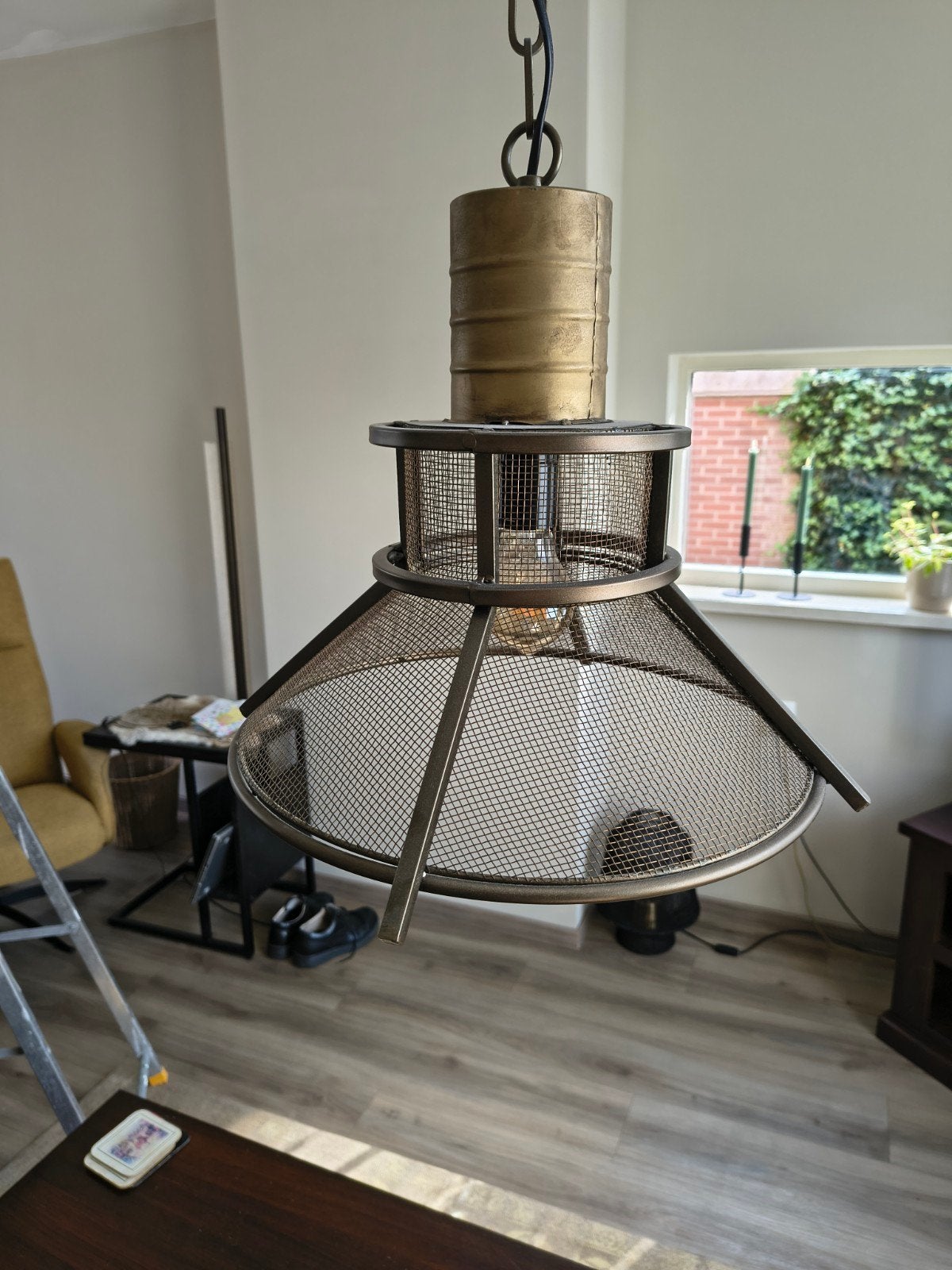 te koop zwarte hanglampen (2x), Ophalen, Landelijk, koloniaal, E27 (groot), Zo goed als nieuw