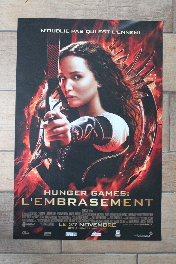 filmaffiche The Hunger Games: Catching Fire filmposter, Rechthoekig Staand, Ophalen of Verzenden, Zo goed als nieuw, A1 t/m A3