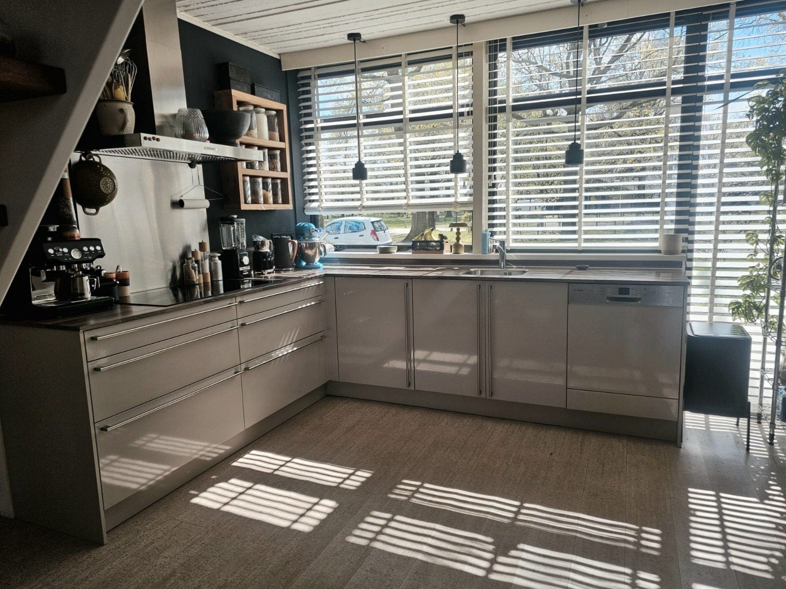 Complete Barletti keuken incl alle inbouwapparatuur, Ophalen, Gebruikt, Hoekkeuken, Hoogglans of Gelakt