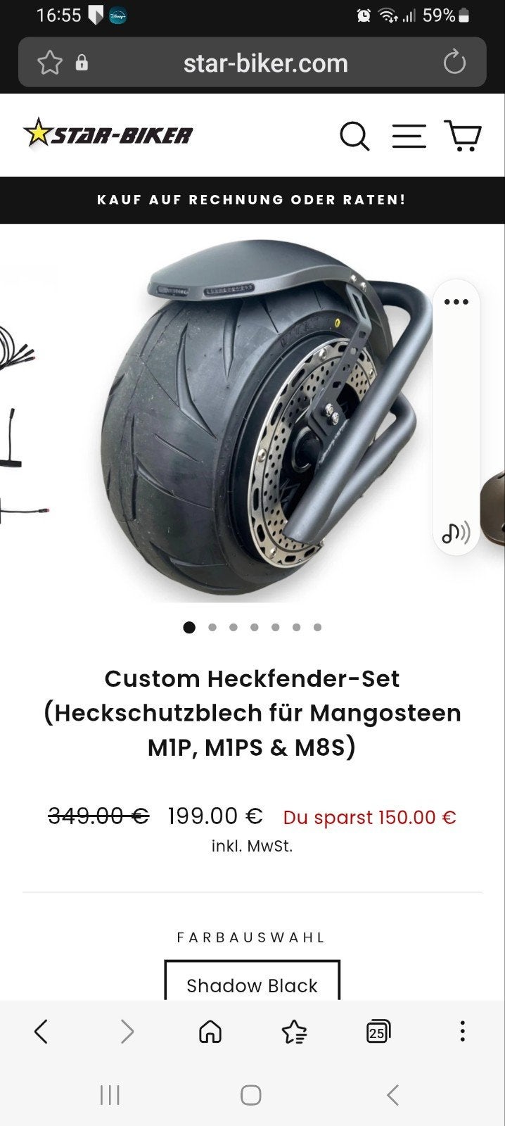 Custom achterspatbord Mangosteen., Ophalen of Verzenden, Overige merken