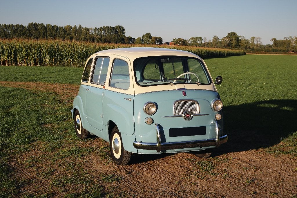 Fiat 600 Multipla 1959 1e serie zeszitter gedocumenteerd, Auto's, Achterwielaandrijving, Multipla, 4 cilinders, Particulier