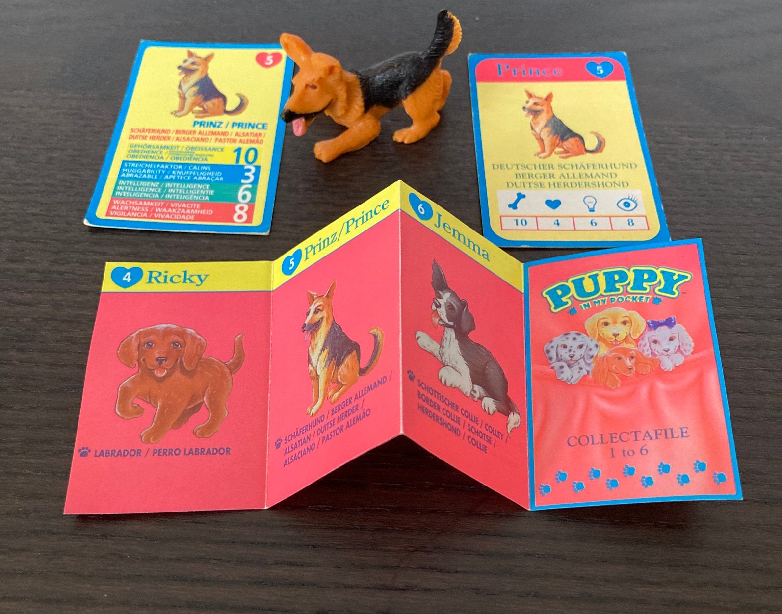 Vintage 1993 Puppy in my Pocket Prince Duitse Herder nr 5, Ophalen of Verzenden, Gebruikt