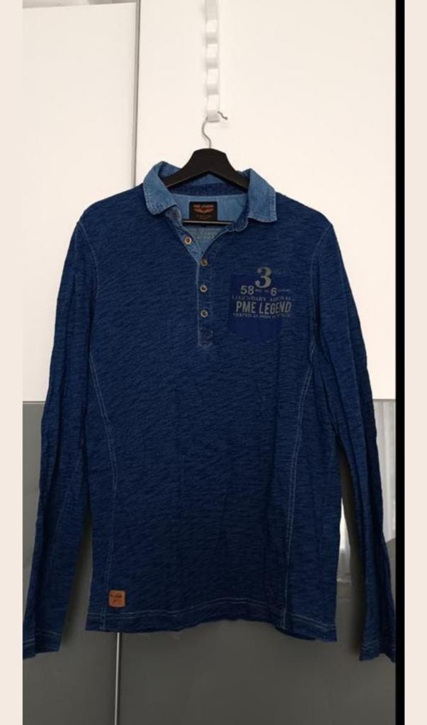 PME Legend longsleeve polo shirt maat M, Ophalen of Verzenden, Zo goed als nieuw, PME Legend, Maat 48/50 (M)