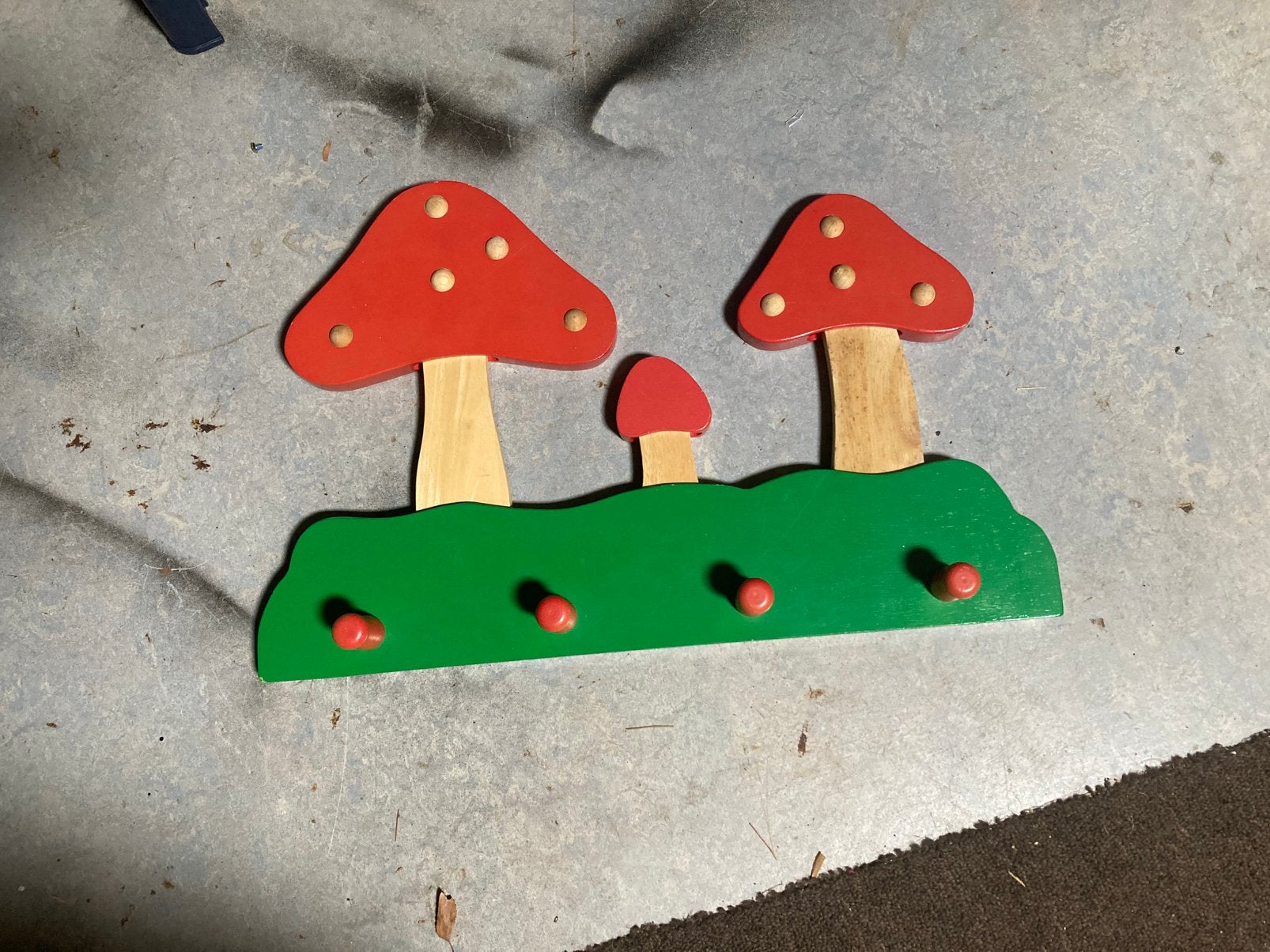 Leuk kapstokje paddestoel babykamer, Ophalen, Gebruikt