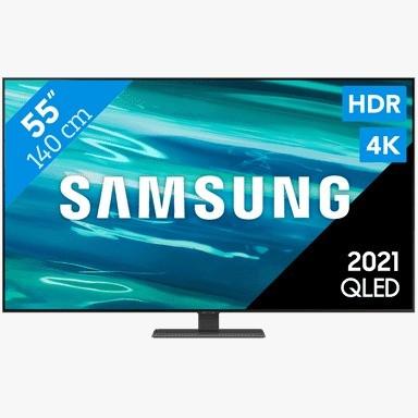 Samsung QLED 4K 55” Q80A (2021) – Excellent Condition, Ophalen, QLED, 50 Hz, Zo goed als nieuw