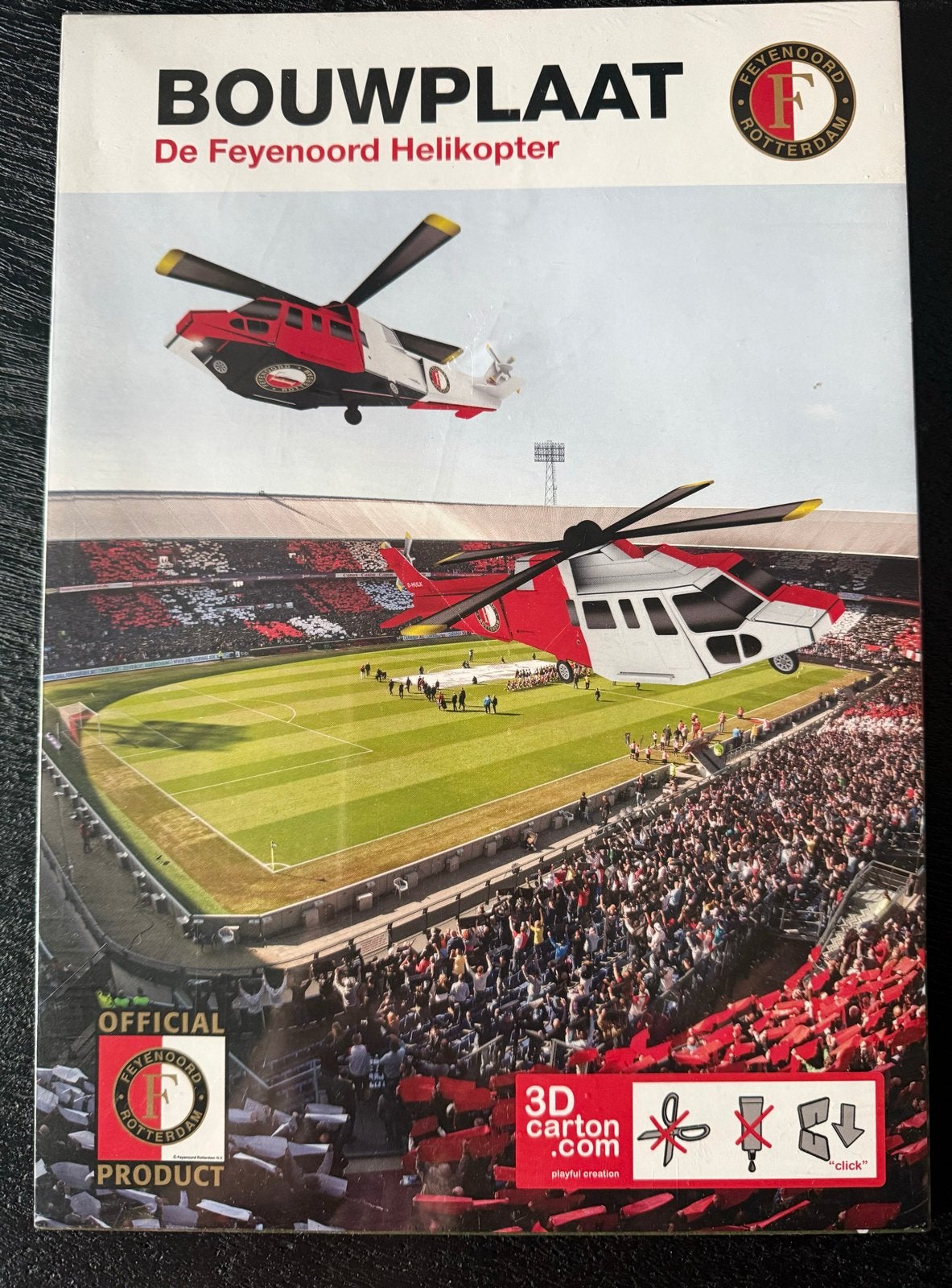 Feyenoord Helikopter Bouwplaat - Officieel Product, Ophalen of Verzenden, Nieuw, Bouwen