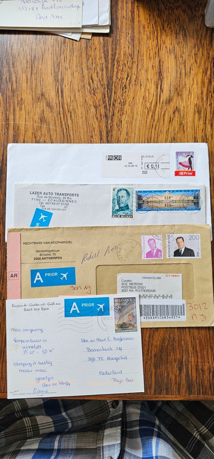 4 poststukken België - Diverse periodes en afzenders, Verzenden, Voor 1920, Brussel (Gewest)