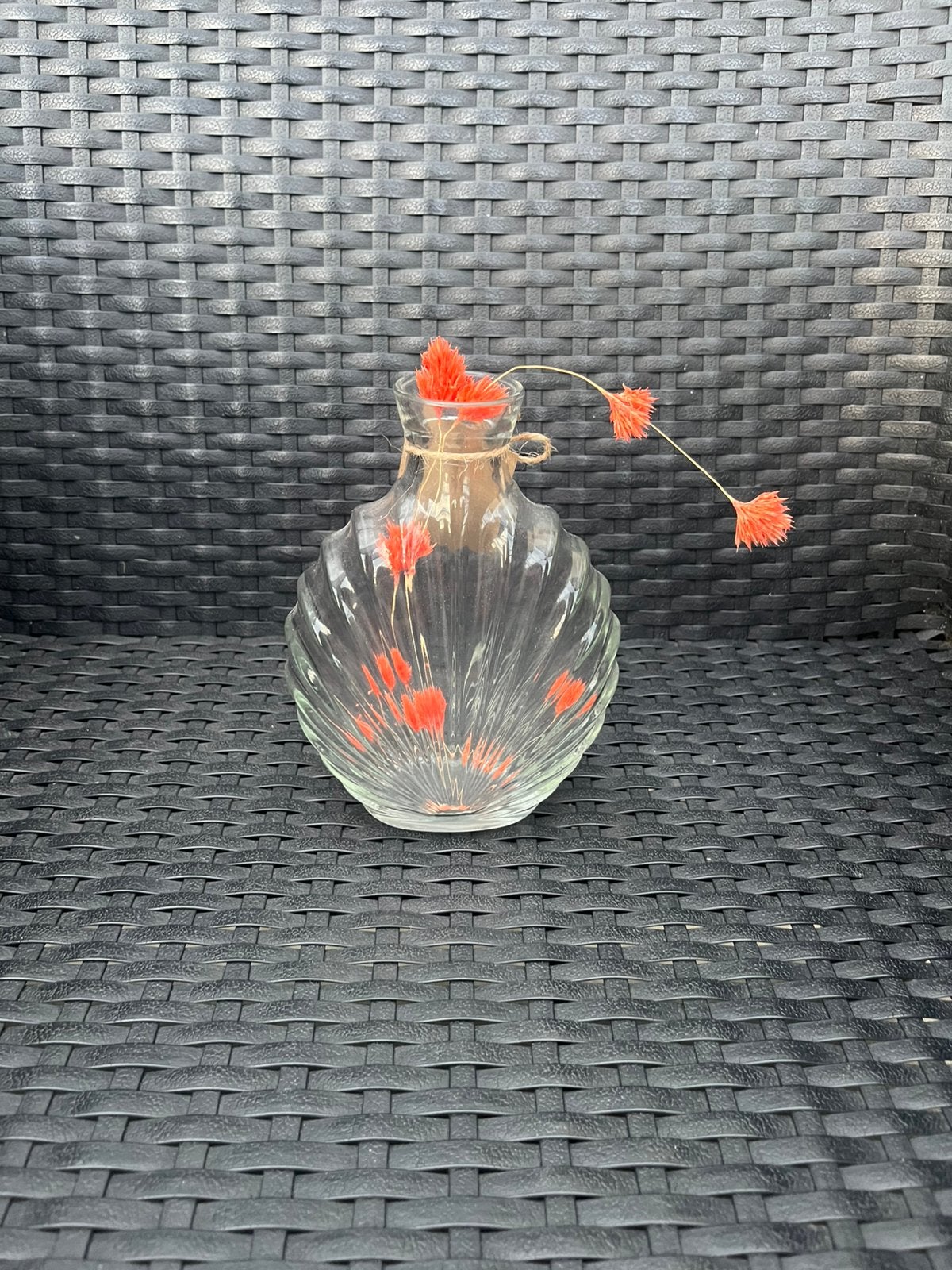Te koop: glazen schelp vaas, Overige kleuren, Nieuw, Ophalen of Verzenden, Glas