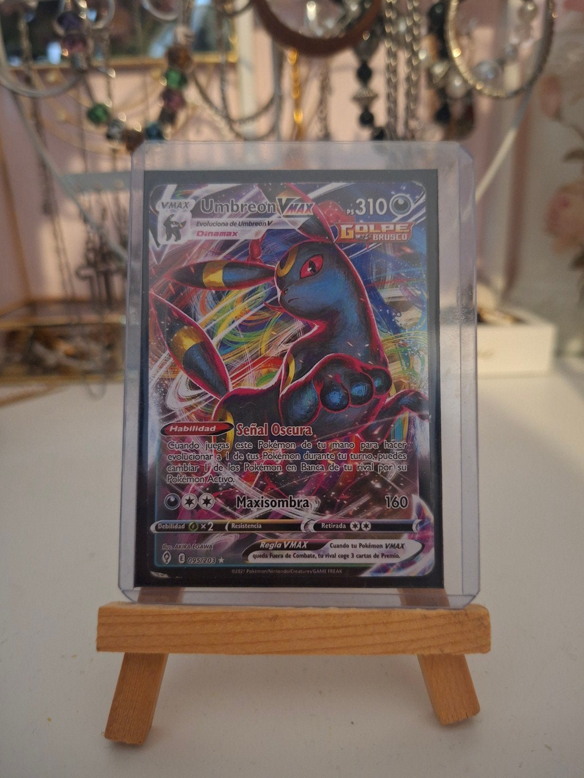 Umbreon VMAX Pokémon Kaart - Zo goed als nieuw, Ophalen, Zo goed als nieuw, Losse kaart