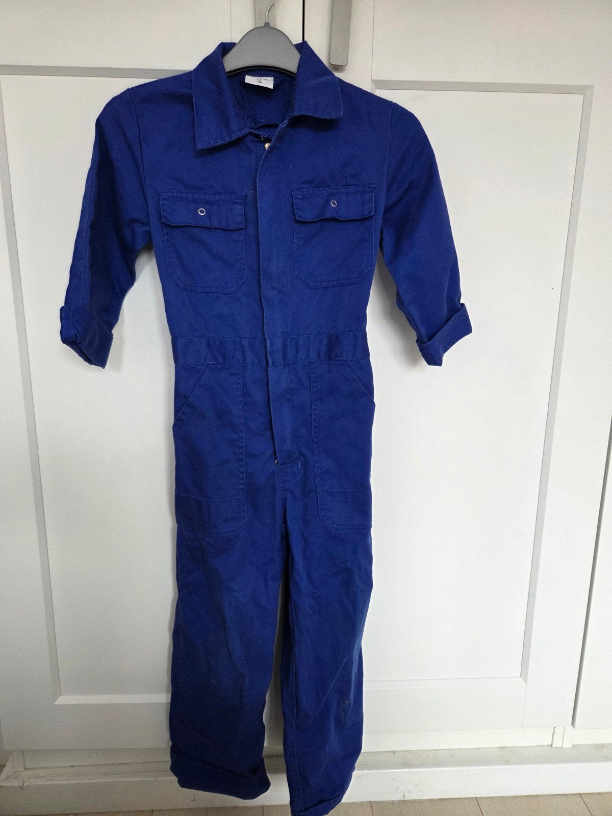 Blauwe kinderoverall maat 128, Ophalen, Gebruikt, Onbekend, Jongen of Meisje