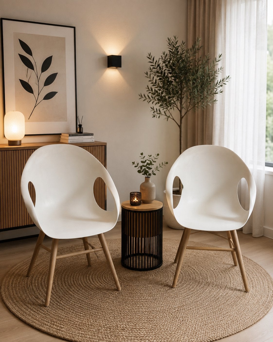Eetkamerstoelen van kristalia elephant, Huis en Inrichting, Ophalen, Gebruikt, Twee, Wit