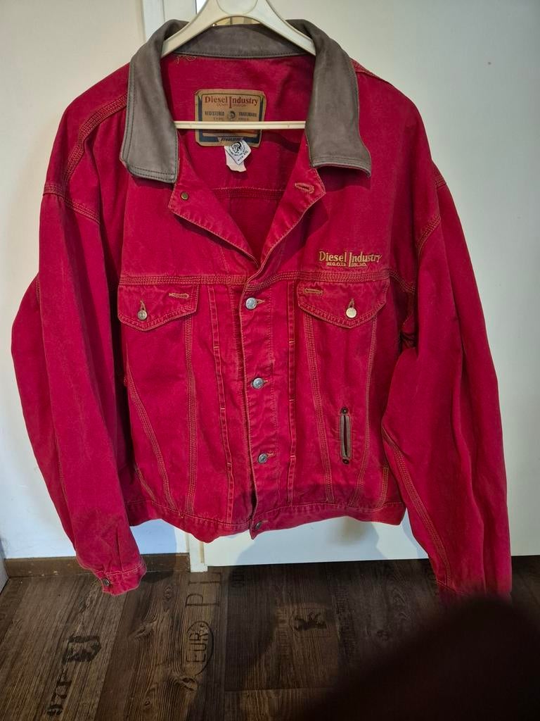Rode diesel jeans jas, Ophalen of Verzenden, Zo goed als nieuw, Maat 56/58 (XL), Rood