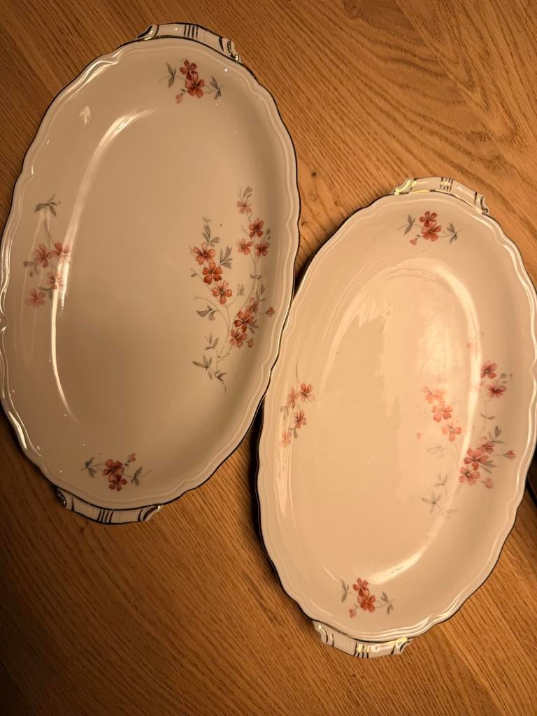 Zeh Scherzer Bavaria "Elite"Ovale Serveerschalen Roze Bloese, Ophalen of Verzenden