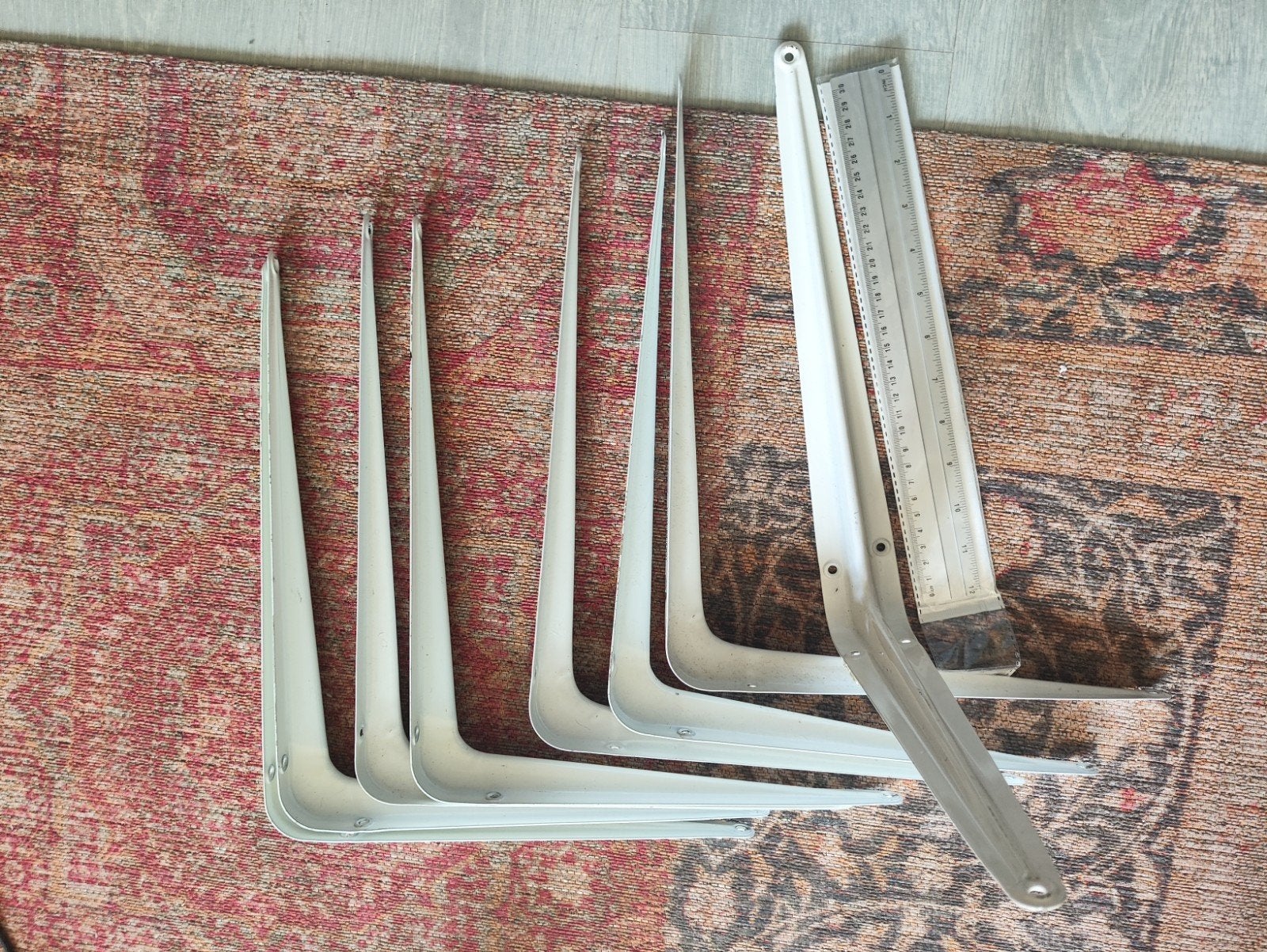 8 stuks witte plankdragers, Ophalen of Verzenden, Gebruikt