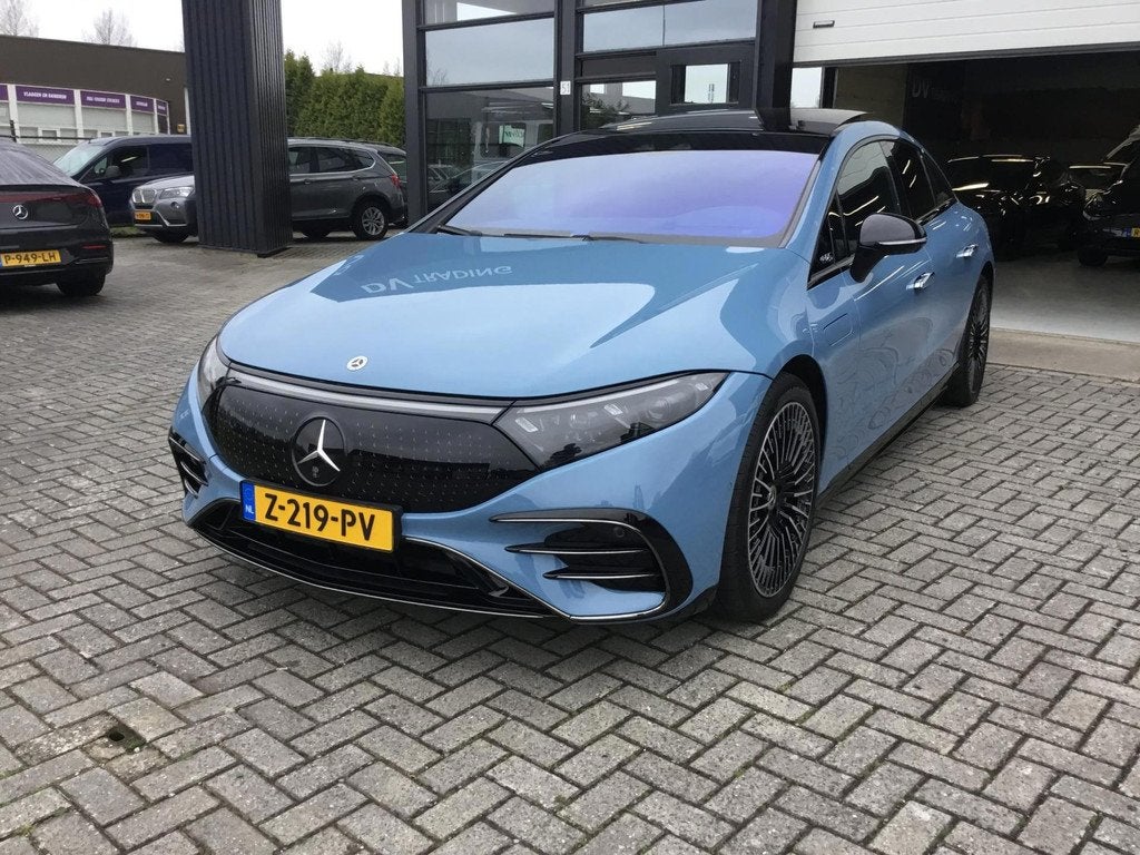 Mercedes-Benz EQS 450 4MATIC AMG Line 108 kWh, Auto's, Mercedes-Benz, Automaat, 131 €/maand, 360 pk, Automatische klimaatregeling