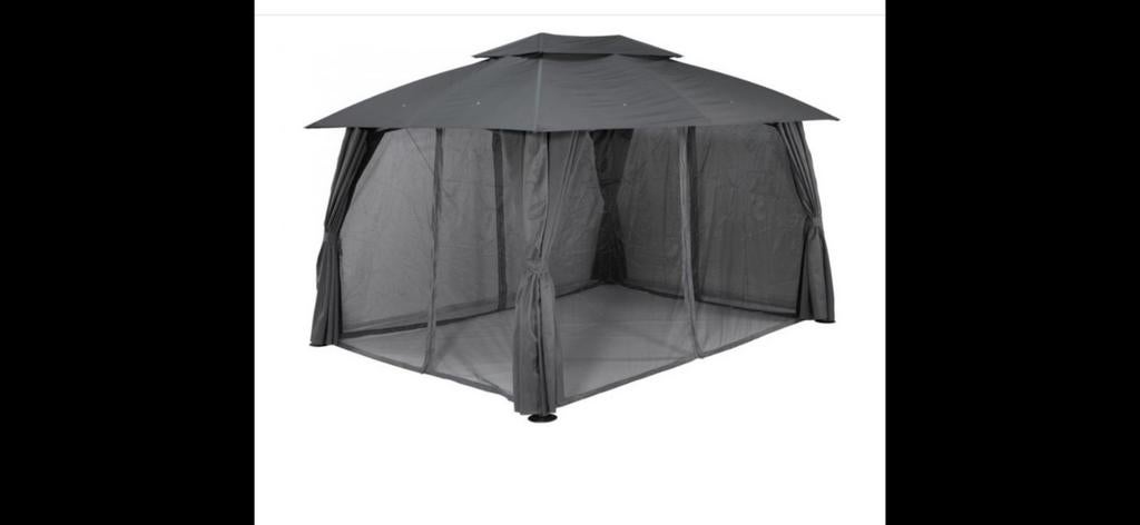 Partytent "Jutlandia" 3x3m Antraciet/Grijs, Tuin en Terras, Ophalen, Minder dan 5 meter, Minder dan 4 meter, Partytent
